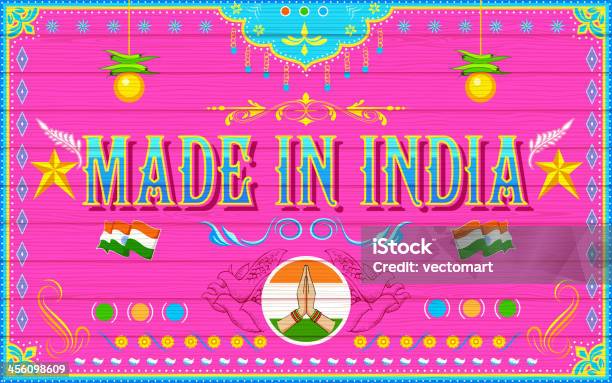 Made In India Background Stock Illustration - Download Image Now - Culture of India, India, Decoration