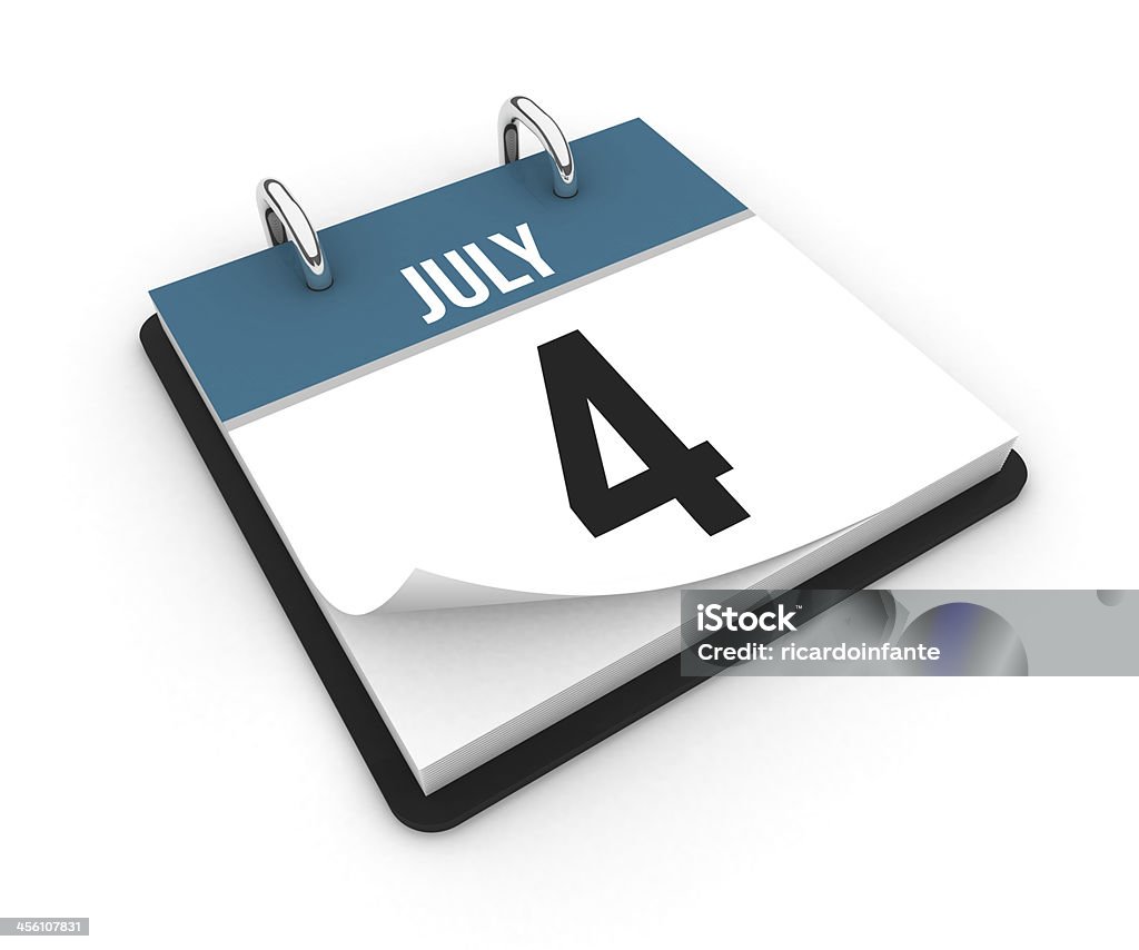 Kalender - 4. Juli - Lizenzfrei 4. Juli Stock-Foto