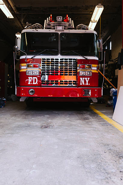 istock Fire Fighter Truck in New York 456108443