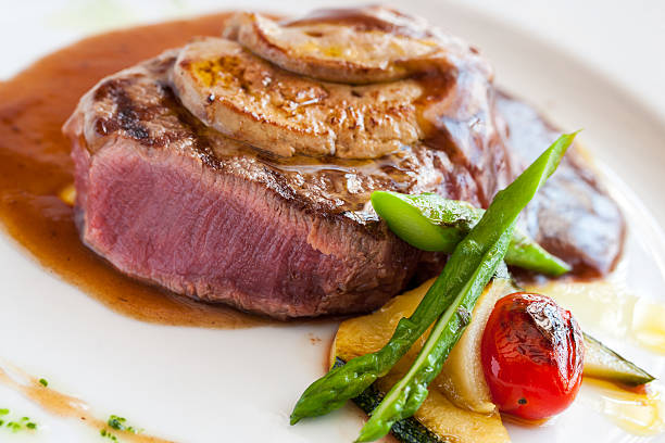 istock Grilled beef filet with foie gras. 456111721
