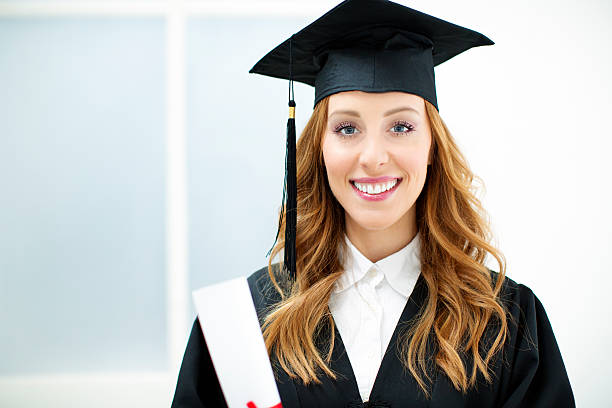 istock Young Cheerful College Female Graduate. 456116765