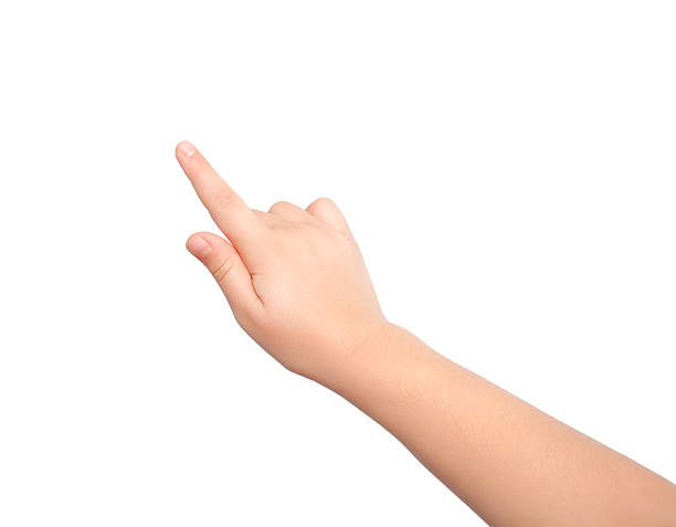 istock isolated child hand touching or pointing to something 456137333