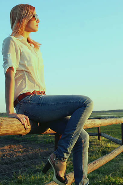 istock girl posing amid street 456235307