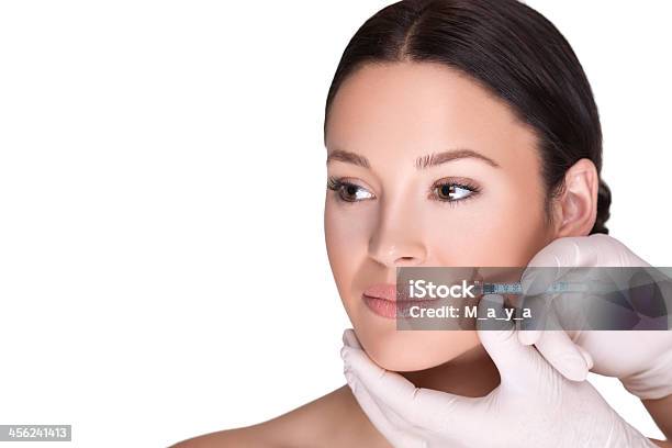 Female Model With Surgeon Hands Injecting Botox Stock Photo - Download Image Now - Adult, Alternative Therapy, Anesthetic
