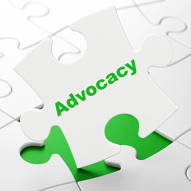 istock Law concept: Advocacy on puzzle background 456241725