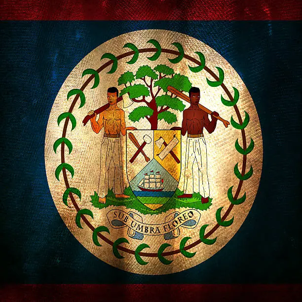 Photo of Old grunge flag of Belize