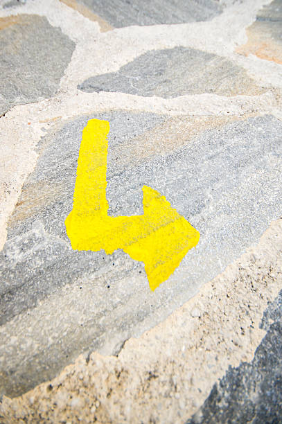 istock Direction Arrow on an stone street 456247851