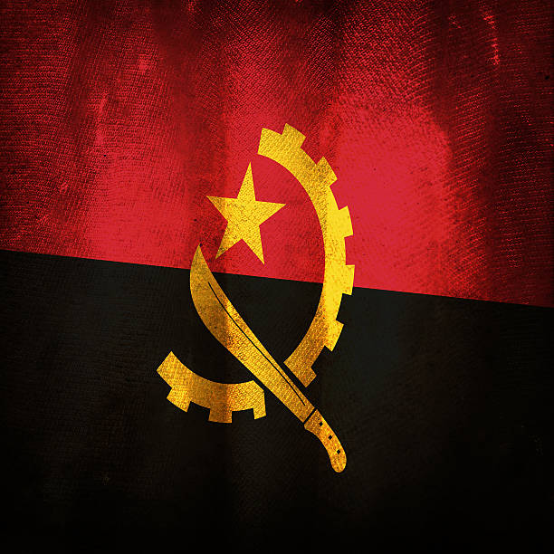 istock Old grunge flag of Angola 456333139