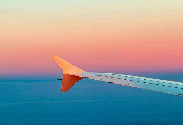 istock wing of aircraft 456350203