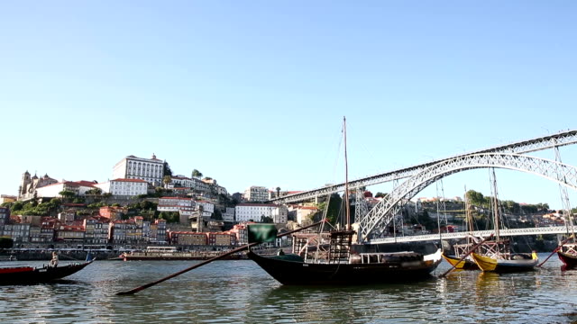 VDO :old Porto and traditional boats, Portugal