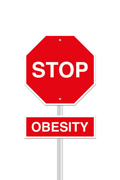 istock Stop Obesity Concept on Traffic Sign 456475759