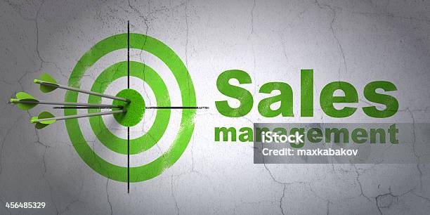 Advertising Concept Target And Sales Management On Wall Stock Photo - Download Image Now