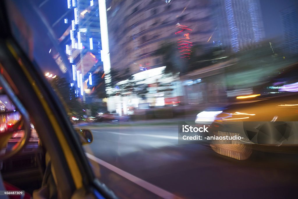 Driving at night Driving at night, motion blurred. Abstract Stock Photo