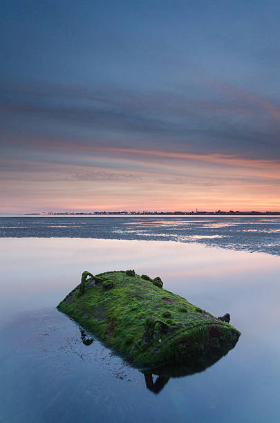 Hayling Island - Sunset stock photo