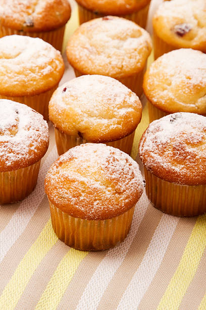 istock Cranberry muffins on kitchen towel 456503767