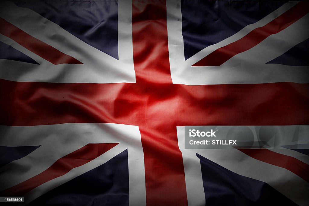 Union Jack Closeup of Union Jack flag British Flag Stock Photo