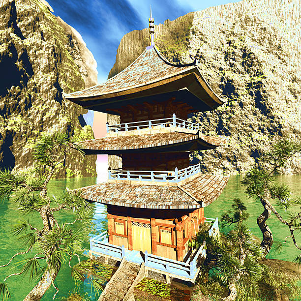 istock Zen buddhist temple in the mountains 456523023