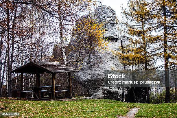 Ruínas Do Castelo Velho Da Ogrodzieniec Fortifications Polónia - Fotografias de stock e mais imagens de Ao Ar Livre