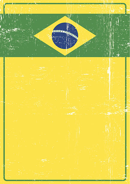 ilustraciones, imágenes clip art, dibujos animados e iconos de stock de brasileño dirty póster - flag brazil brazilian flag dirty