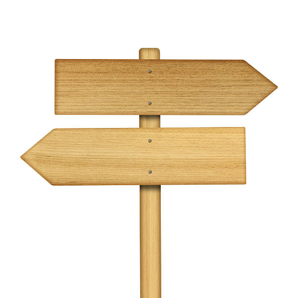 istock Wooden sign isolated on white 456534375