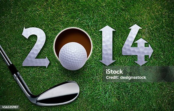 Happy New Golf Year Stock Photo - Download Image Now - 2014, Backgrounds, Business