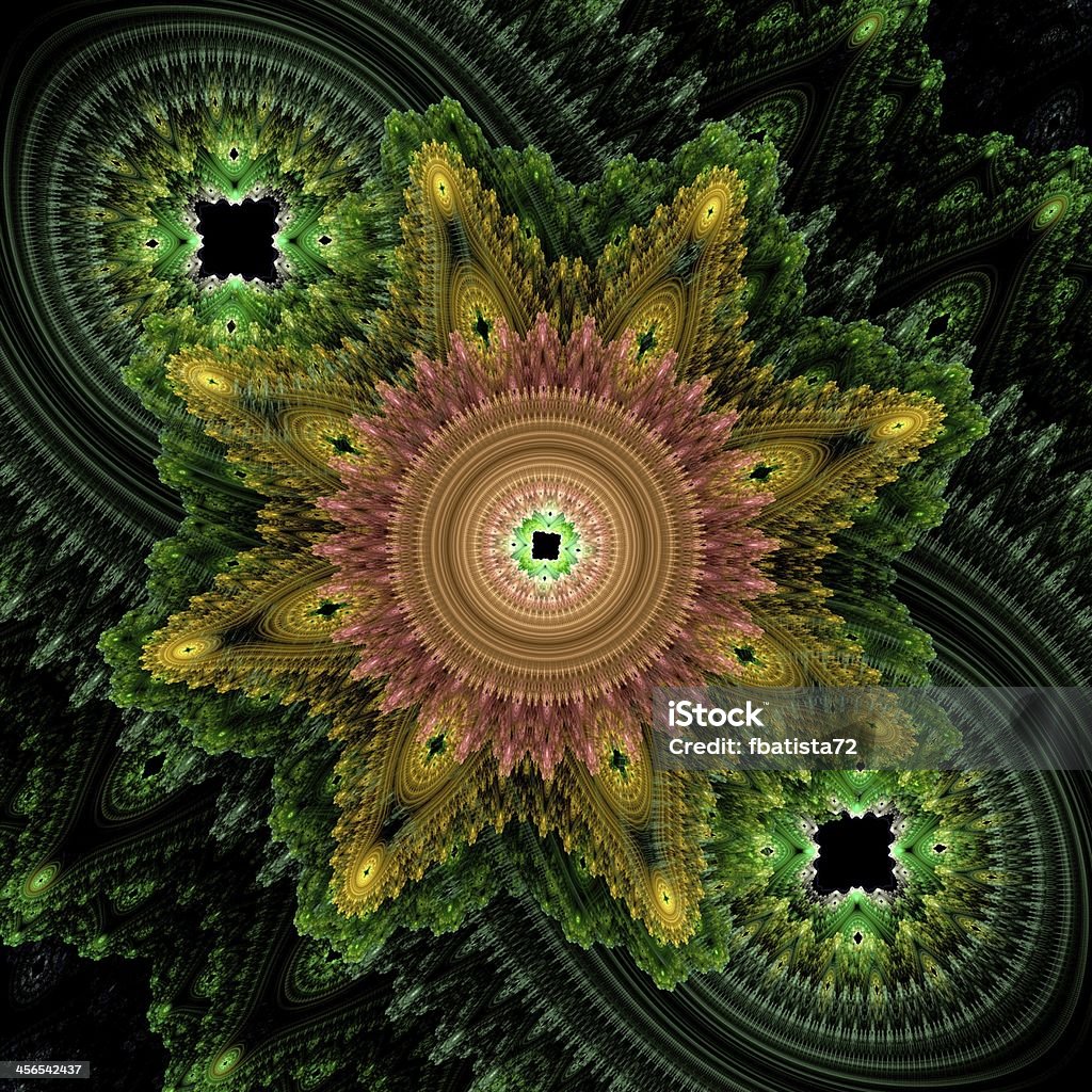 Абстрактный Фрактальный изображение погружая Воздушный красочный с цветочным принтом star - Стоковые фото Абстрактный роялти-фри