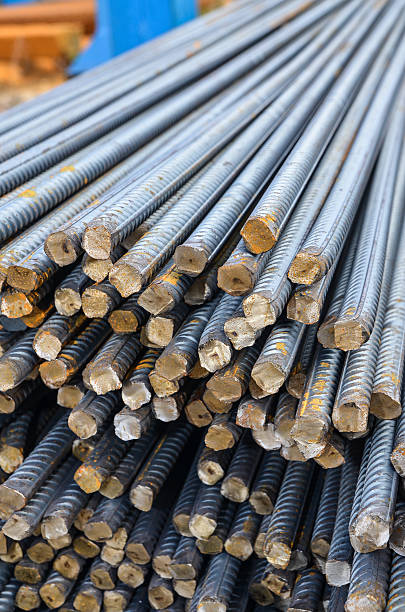 istock Reinforcing steel bars for building armature 456542653