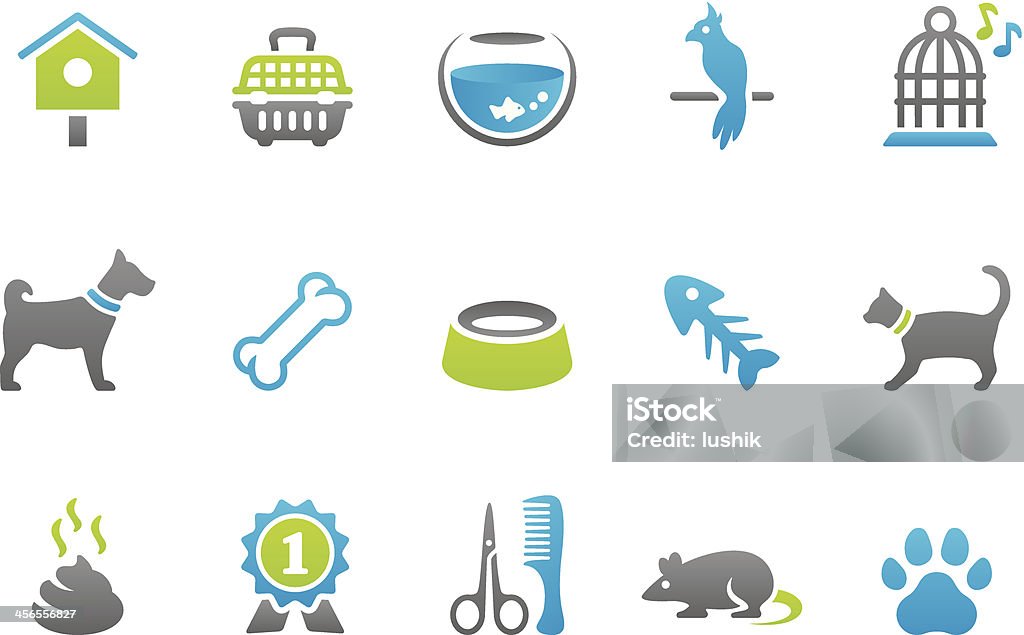 Stampico icons - Pets 61 set of the Stampico collection - Pets icons. Dog stock vector