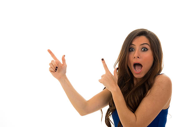 istock Woman presenting a product 456561723