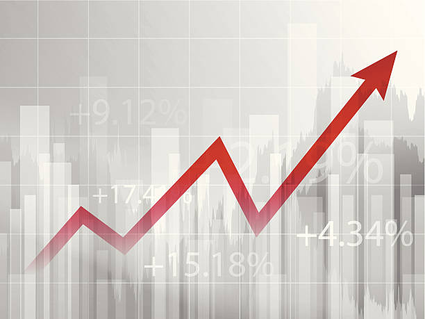 börse chart - börsenkurs grafiken stock-grafiken, -clipart, -cartoons und -symbole