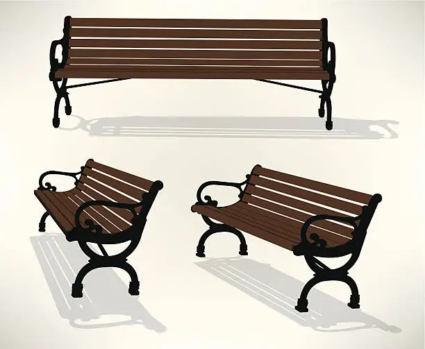 Vector illustration of Park Bench