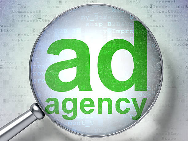 istock Marketing concept: Ad Agency with optical glass 456566375