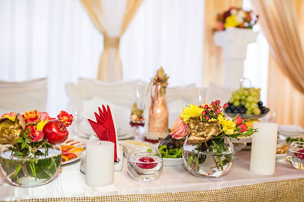 istock wedding banquet in a restaurant, served table 456571413