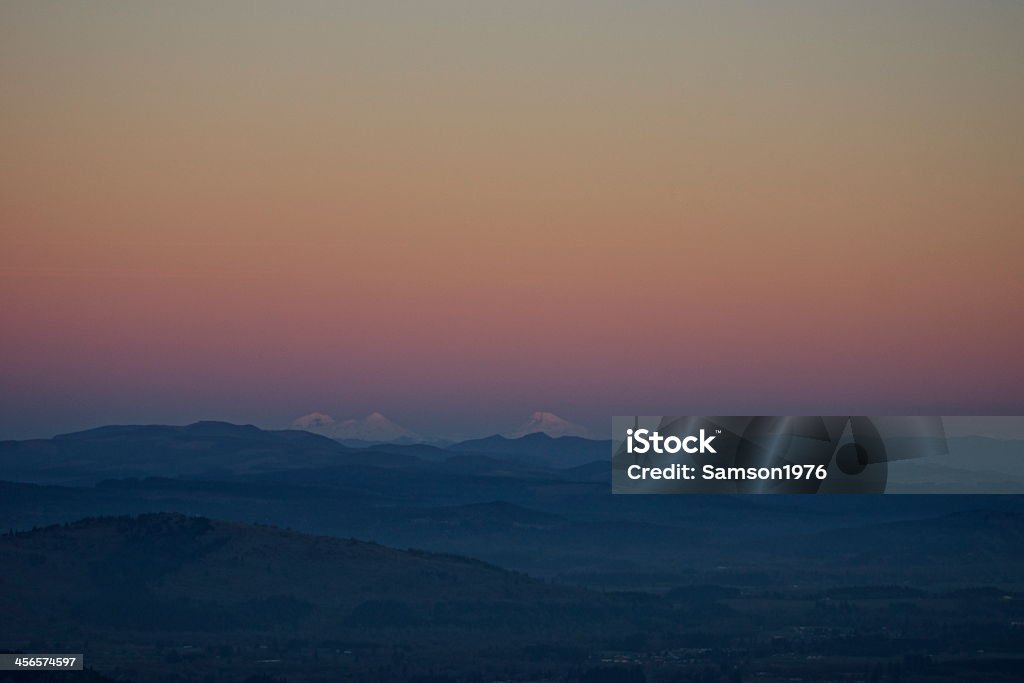 Three Sisters Alpenglow West-Central Oregon's Cascade Range. Eugene - Oregon Stock Photo