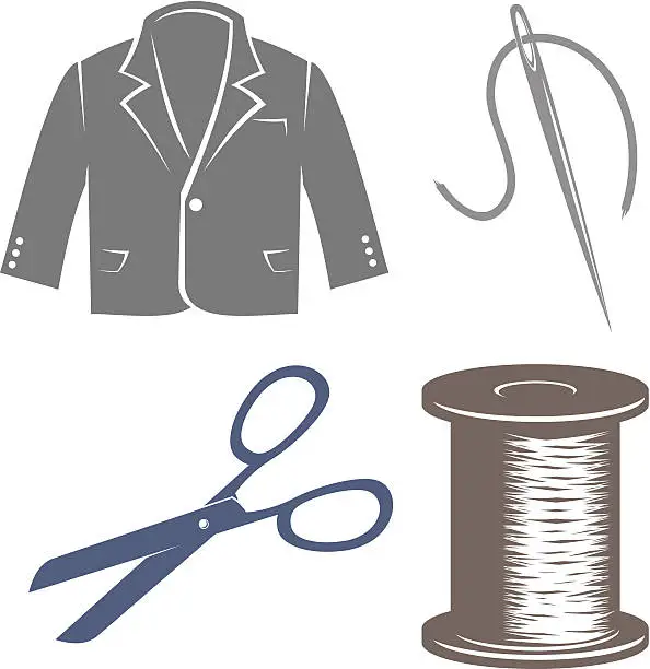 Vector illustration of Sewing Kit