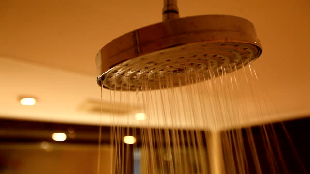 HD:Water drop from shower.
