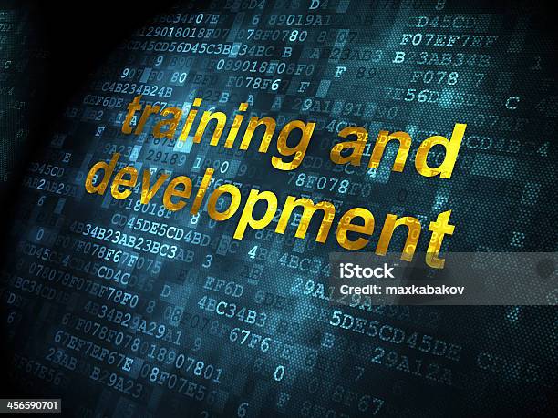 Education Concept Training And Development On Digital Background Stock Photo - Download Image Now