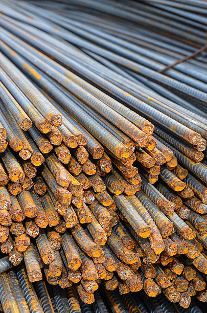 istock Reinforcing steel bars for building armature 456608983