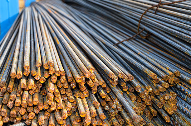 istock Reinforcing steel bars for building armature 456608989