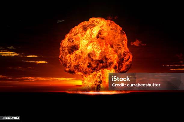 Nuclear Explosion In An Outdoor Setting Stock Photo - Download Image Now - Atomic Bomb, Hydrogen Bomb, Nuclear Power Station