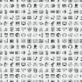 istock Pattern of technology, media and social icons 456618305