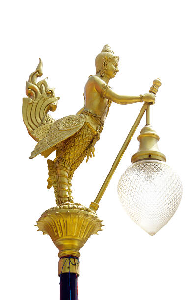 istock Lamp Post Street Road Light Pole isolated.Thai art 456619817