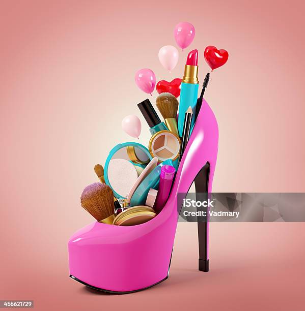 Cosmetics Set Stock Photo - Download Image Now - Adult, Beautiful People, Beauty