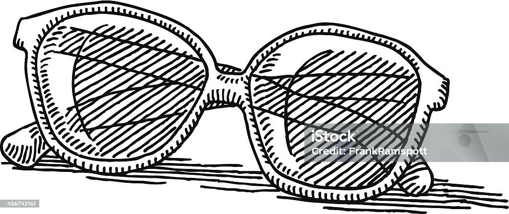 Sonnenbrille Zeichnung - Lizenzfrei Optische Artikel Vektorgrafik