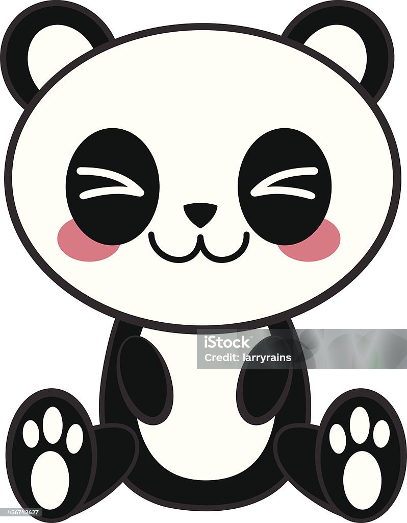 Panda bear kawaii cute animal icon Royalty Free Vector Image