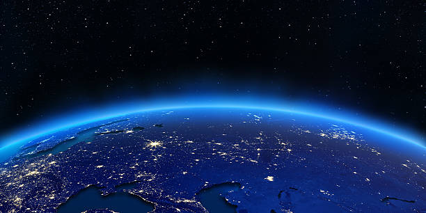istock Russia and Ukraine city lights map 456746691