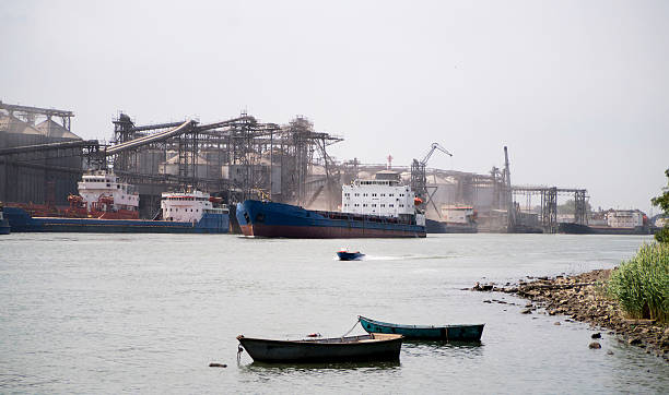 Grain port in Rostov-on-Don Grain port in Rostov-on-Don rostov on don stock pictures, royalty-free photos & images