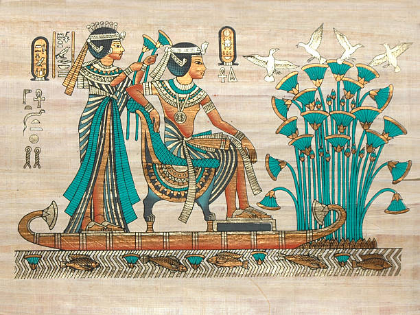 papiro - nefertaris temple of hathor - fotografias e filmes do acervo