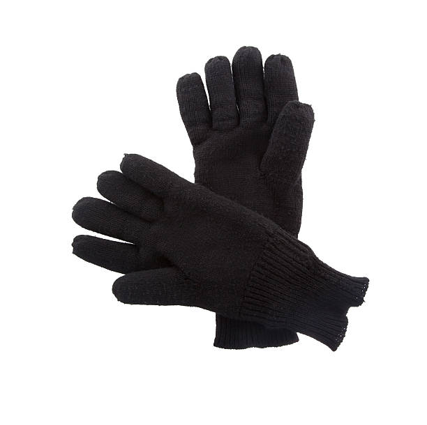 istock Very old black leather gloves 456758239