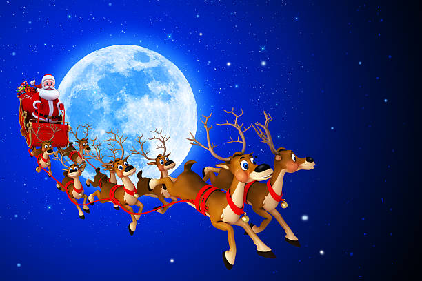 istock santa claus with his sleigh 456769209